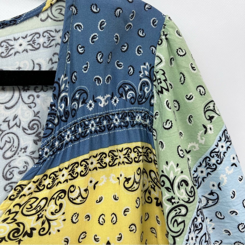 True Craft Multicolor Patchwork Mini Dress Tunic … - image 8